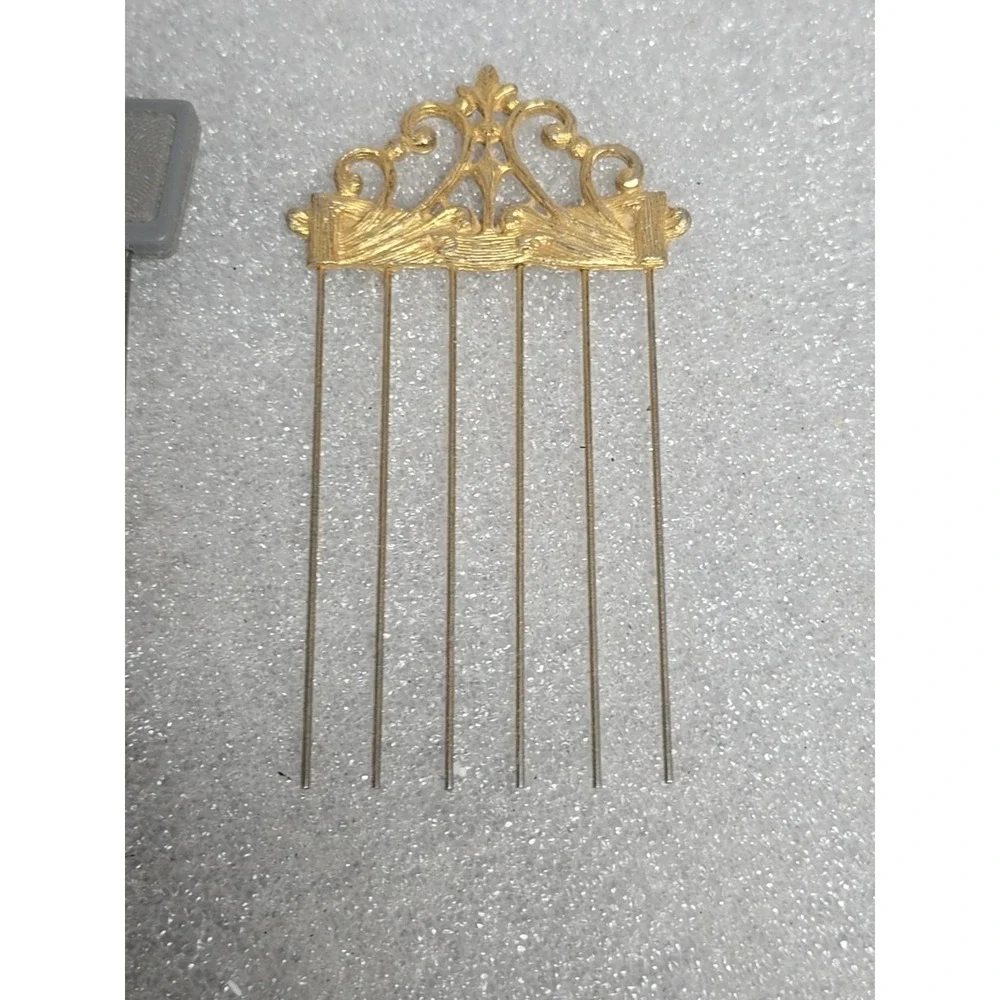 Vtg Goody Metal Hair Pick Comfort Tip‎ Travel Size & Vtg Gold Pick Lot Of 2 READ